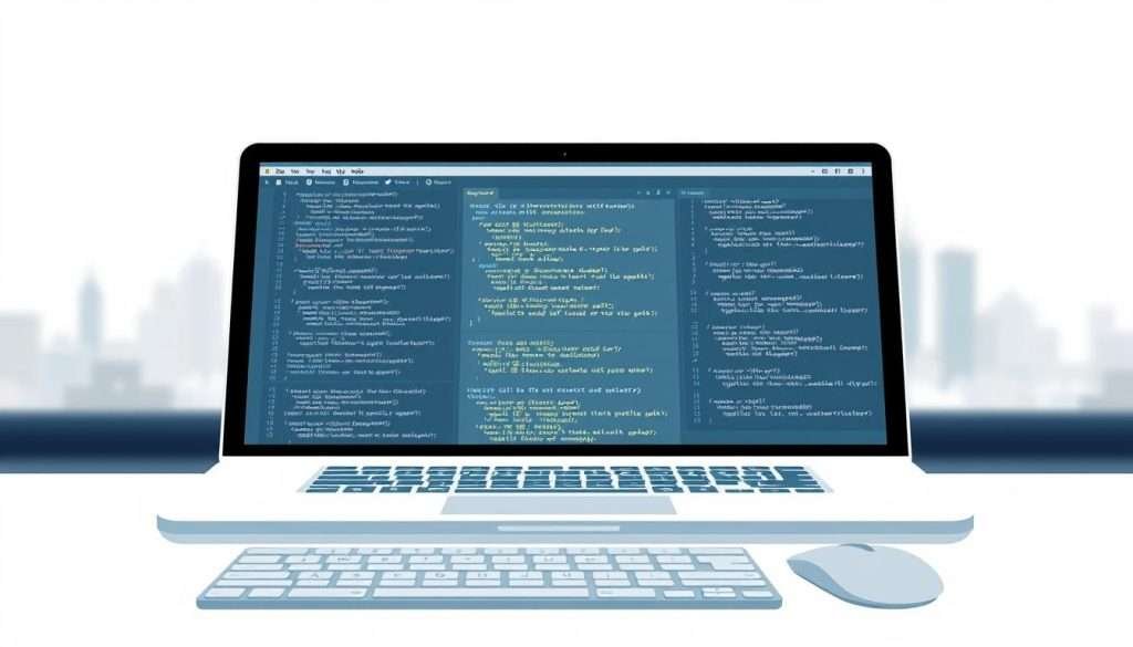 A well-lit, soft-focus digital illustration depicting a laptop screen displaying various Python coding challenges. In the foreground, the laptop screen shows several code snippets and problem-solving exercises against a clean, minimalist backdrop. The middle ground features a keyboard and mouse, subtly emphasizing the interactive nature of the coding process. In the background, a blurred cityscape or workspace environment suggests a productive, educational setting. The overall mood is one of focus, engagement, and the joy of hands-on Python learning.