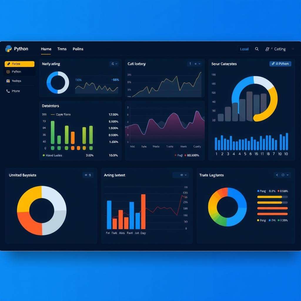 Data visualization charts showing Python's capabilities for data analysis