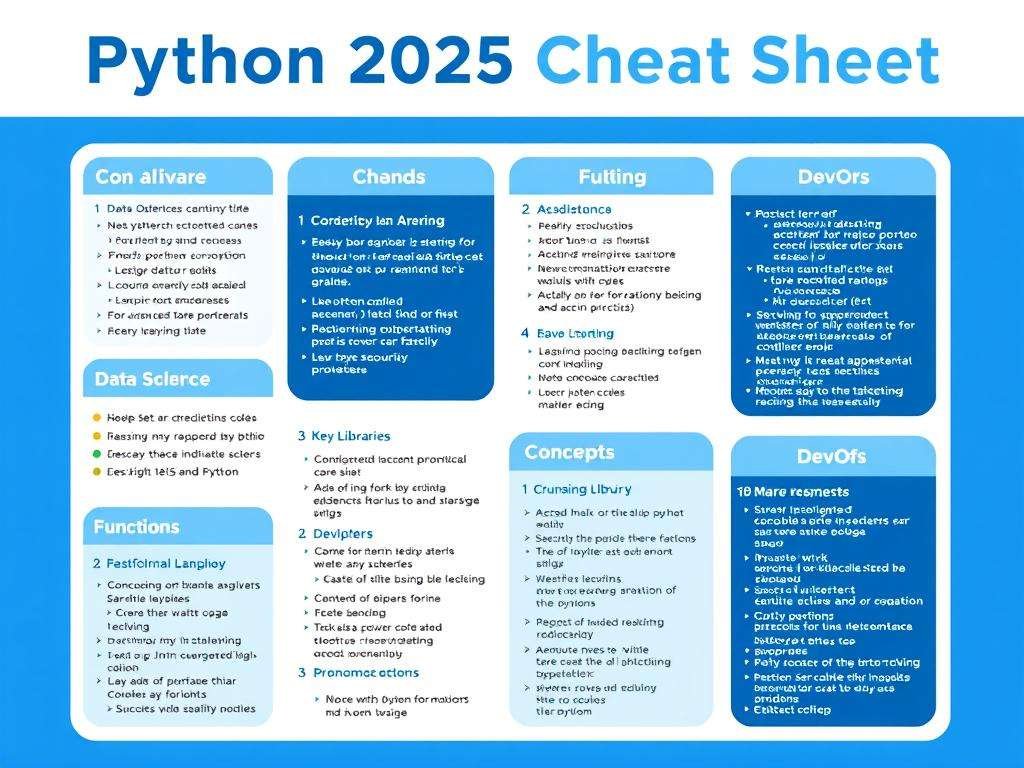 Python 2025 Cheat Sheet with key libraries and concepts Python 2025 Cheat Sheet with key libraries and concepts