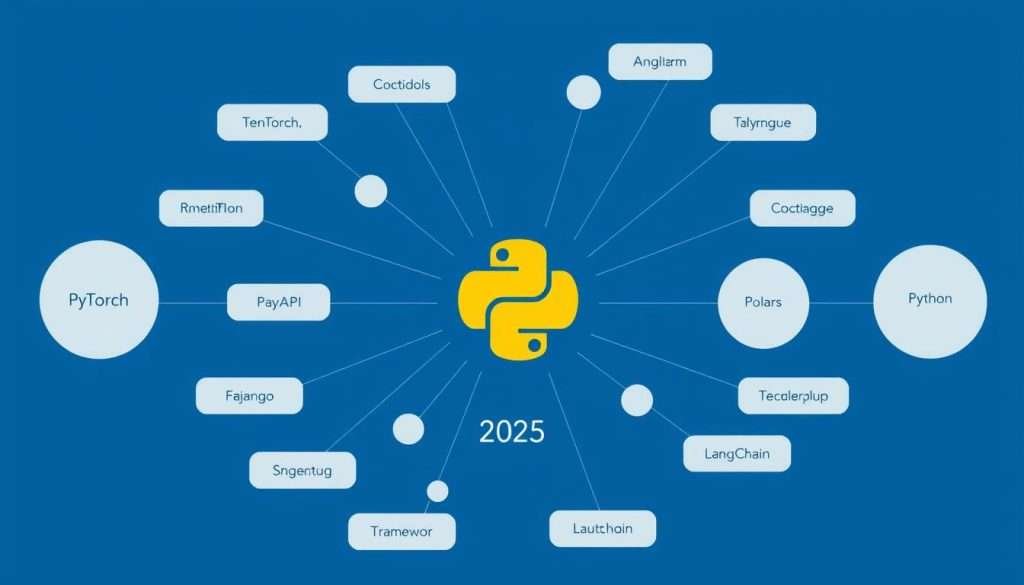 Python ecosystem in 2025 showing key libraries and their relationships Python ecosystem in 2025 showing key libraries and their relationships