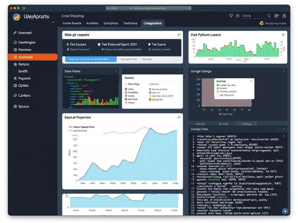 Web scraping dashboard created with Python showing data visualization