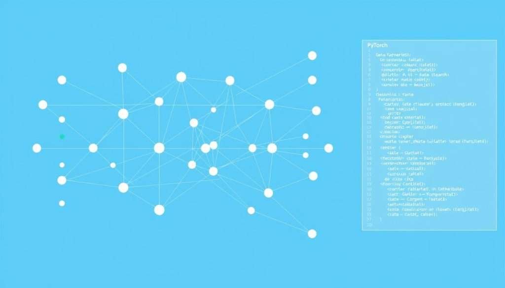 Neural network architecture visualization created with PyTorch in Python